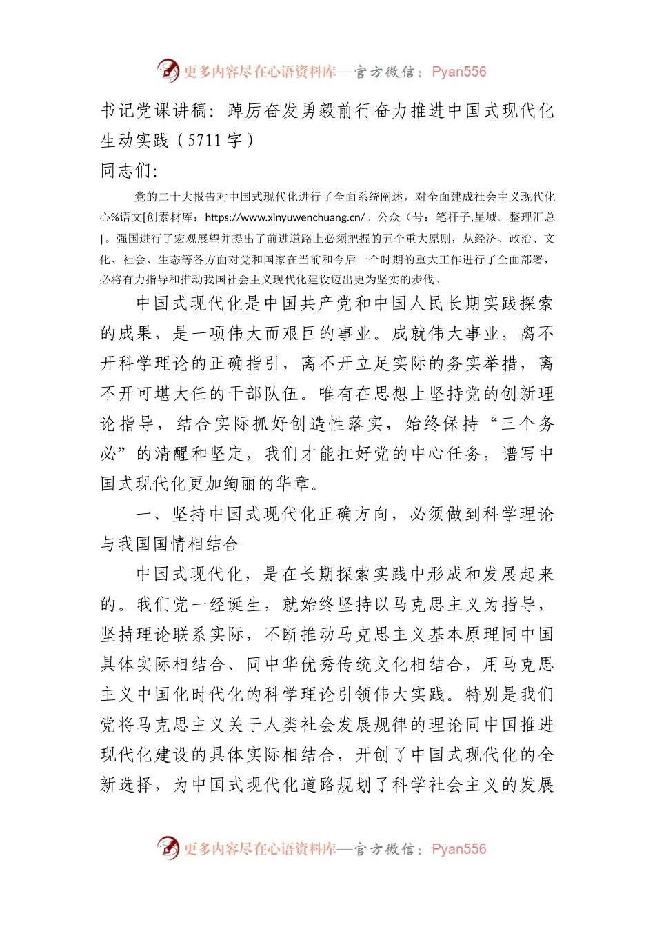 党课讲稿：踔厉奋发勇毅前行奋力推进中国式现代化生动实践.docx_第1页
