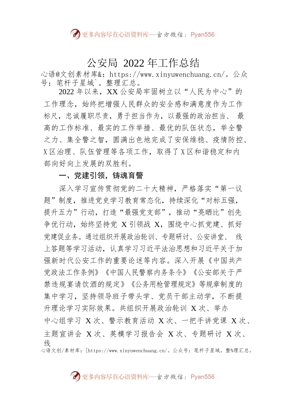 公安局2022年工作总结.docx_第1页