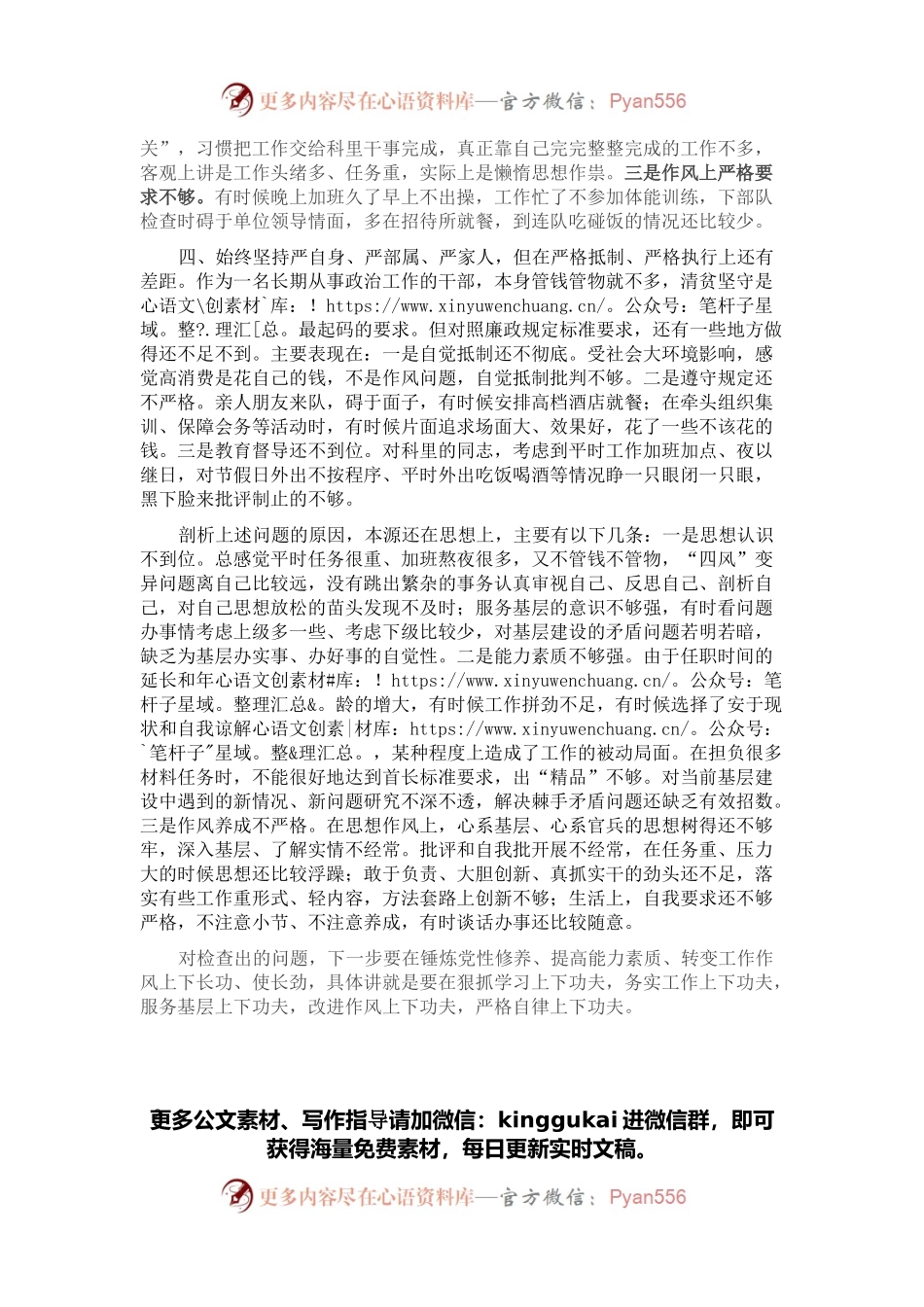 作风纪律整顿专题民主生活会发言材料.docx_第2页