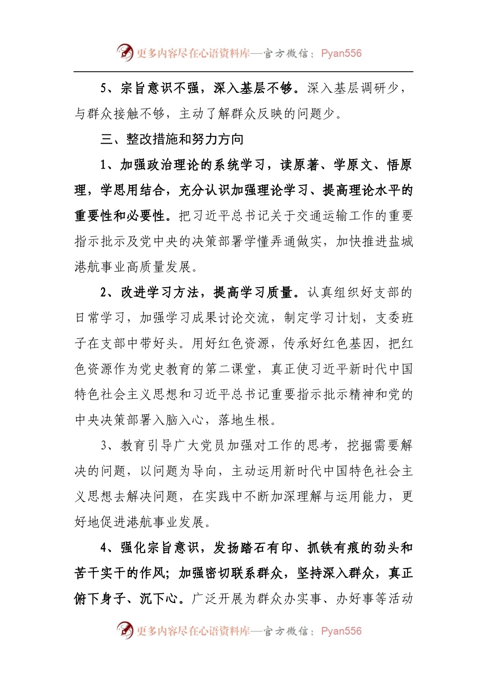 党史学习教育专题组织生活会个人问题清单.docx_第2页