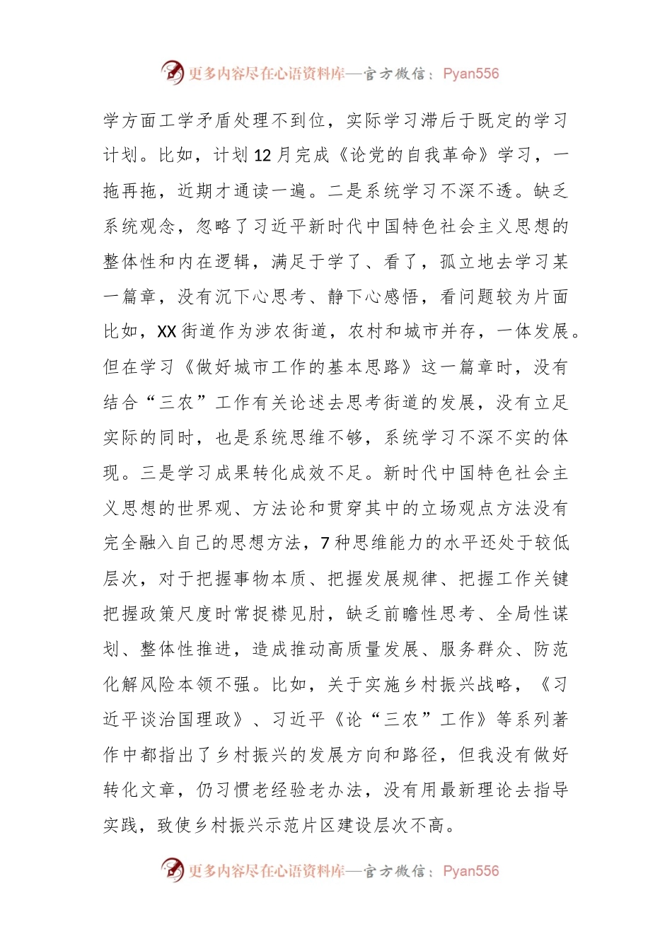党工委副书记主题教育专题民主生活会发言稿材料（新6个对照方面）.docx_第2页