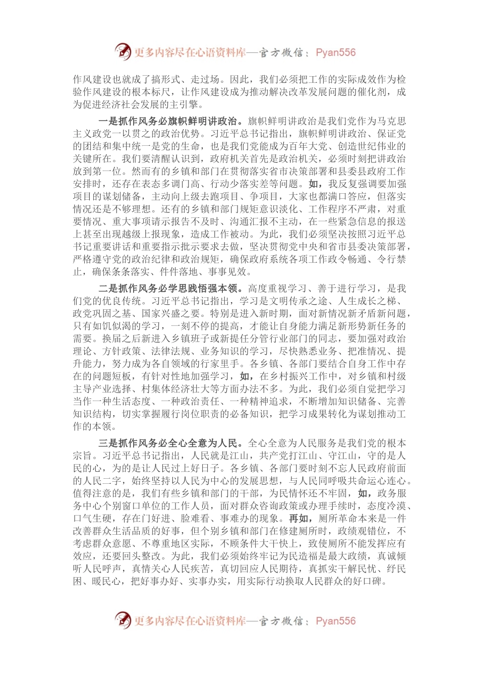 全县政府系统作风建设讲话.docx_第2页