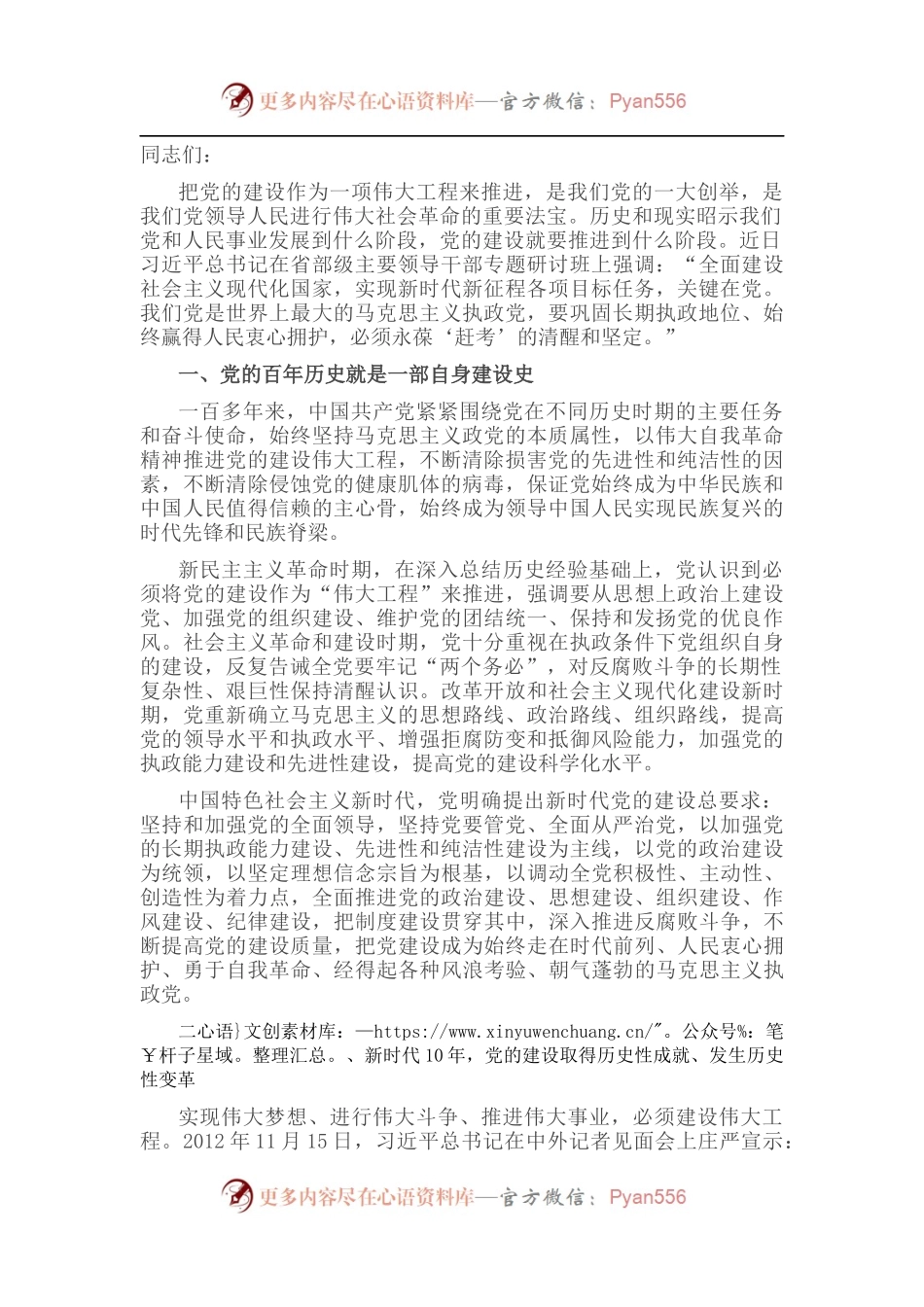 党课讲稿：学习百年党史，持续推进新时代党的建设新的伟大工程.docx_第1页