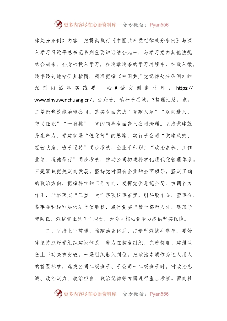 党课讲稿：坚持党的领导，全力打造党建与生产经营深度融合的国企样板.docx_第2页