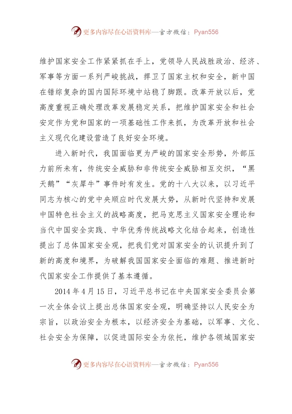 党课：深入贯彻总体国家安全观打造更高水平的平安建设.docx_第2页