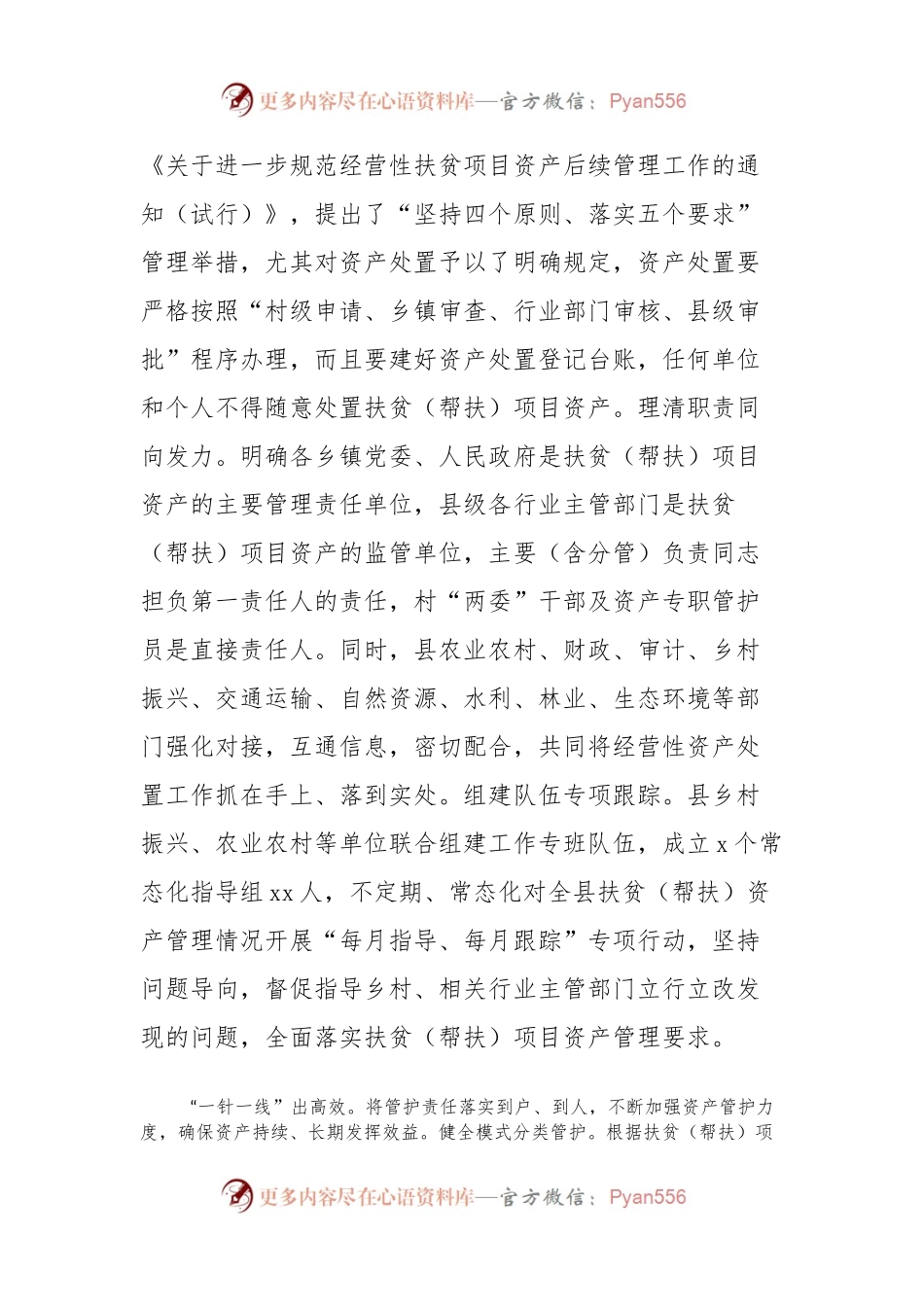 全县扶贫（帮扶）项目资产良性管理工作总结.docx_第2页