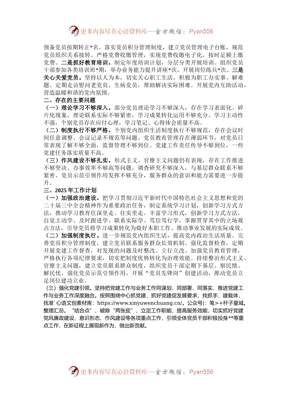 党支部2024年工作总结及2025年工作计划.docx_第2页