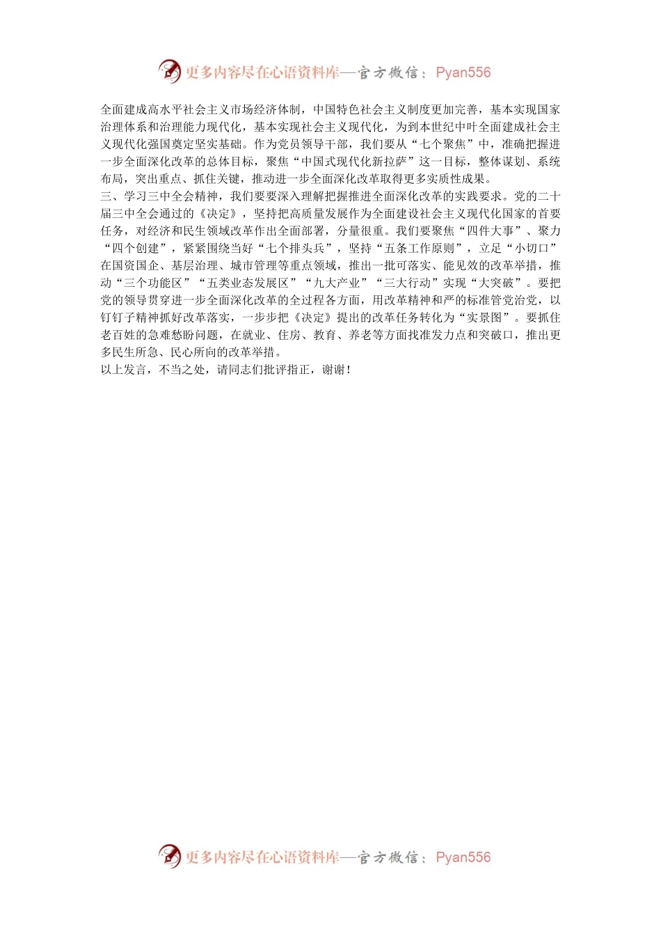 党员领导干部学习二十届三中全会研讨发言.docx_第2页