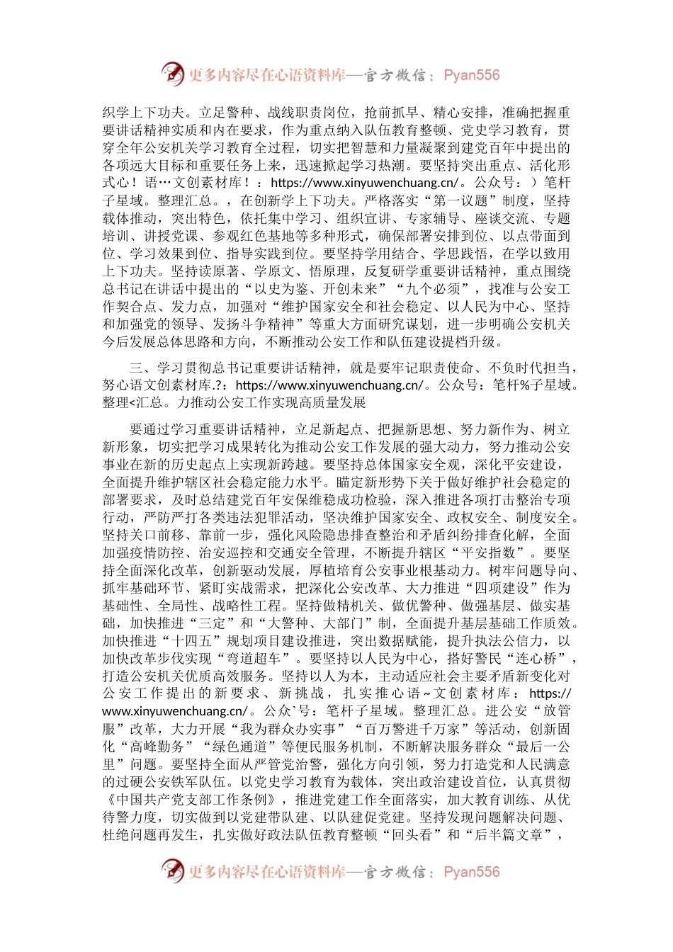 公安局长学习习近平总书记庆祝建党百年大会重要讲话研讨发言.docx_第2页