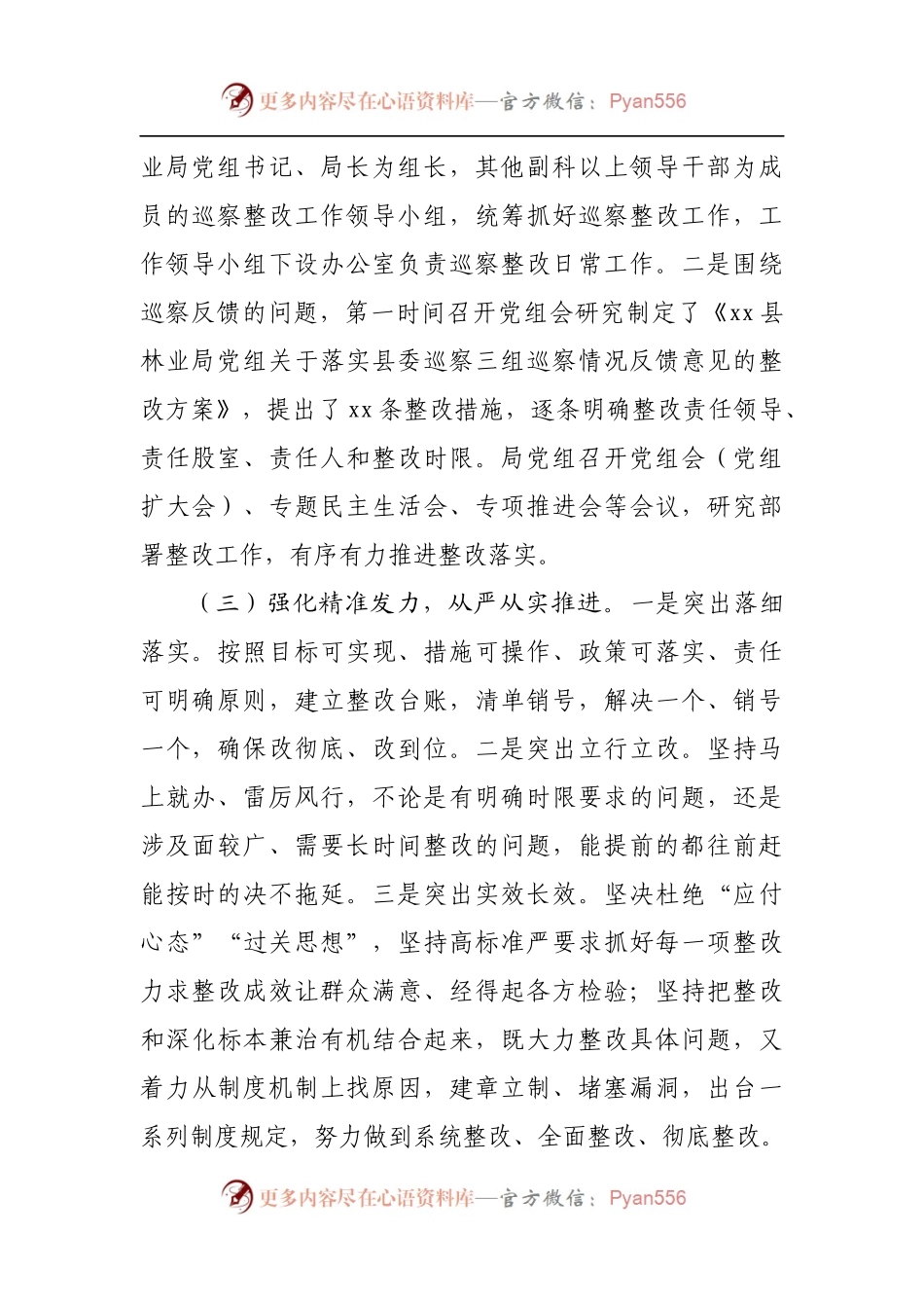 关于巡察整改进展情况的报告.docx_第2页