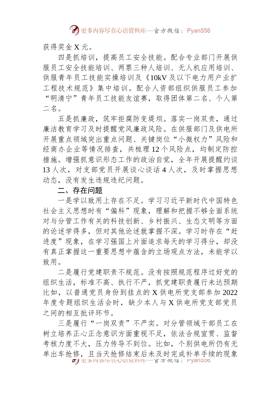 公司支部书记2023年度抓党建工作述职报告.docx_第2页