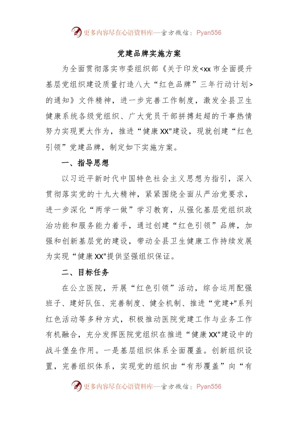 党建品牌实施方案.docx_第1页