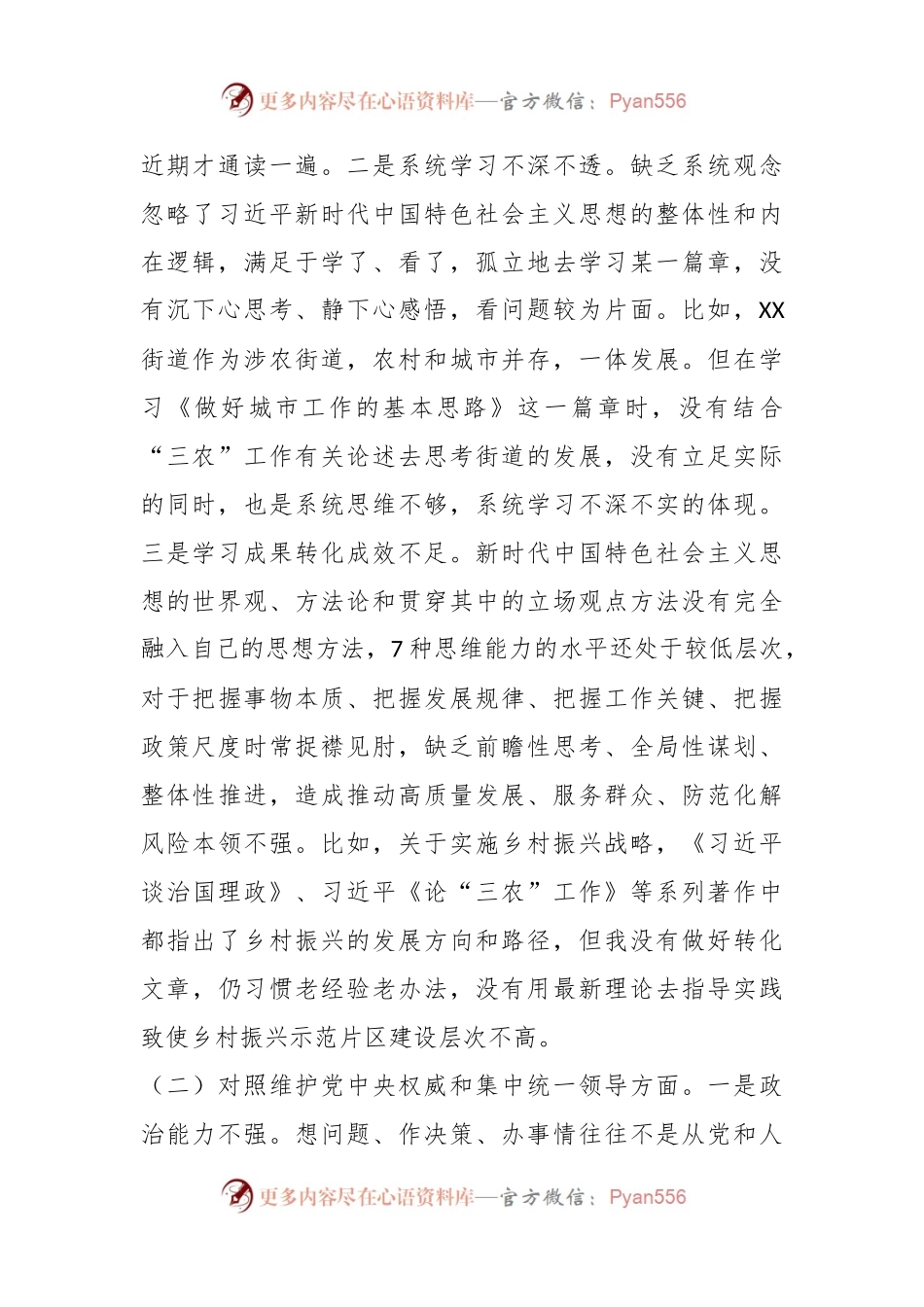党工委副书记主题教育专题民主生活会发言稿材料（新对照六方面）.docx_第2页
