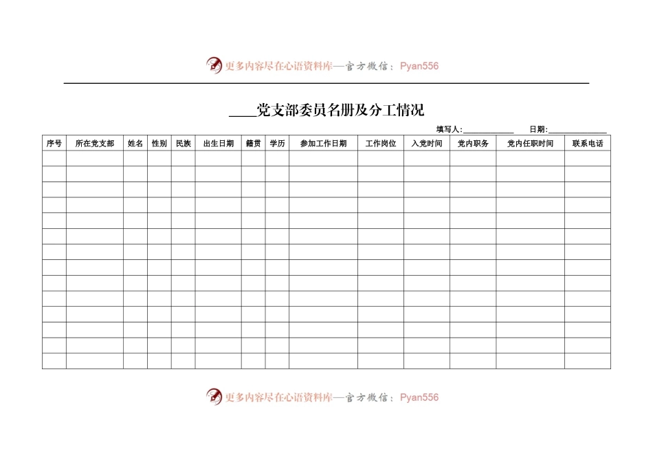 党支部必备15张表格，非常实用！.docx_第2页