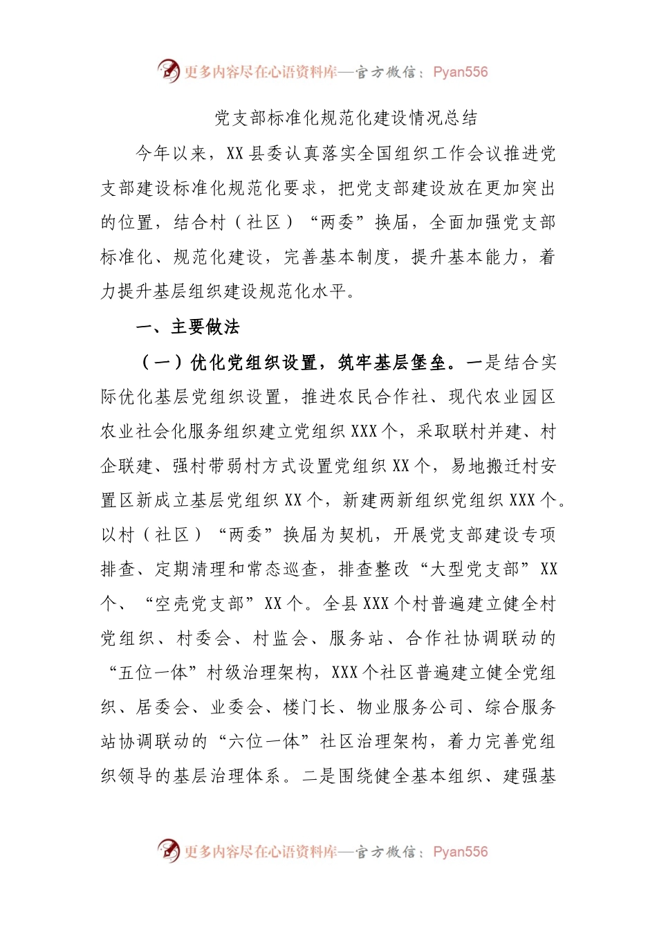 党支部标准化规范化建设情况总结.docx_第1页
