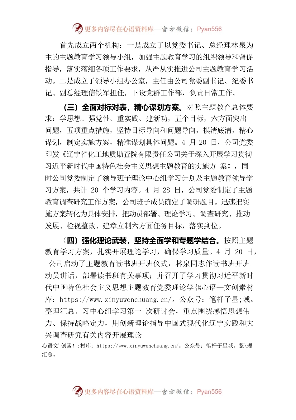 化工院公司主题教育汇报材料.docx_第2页