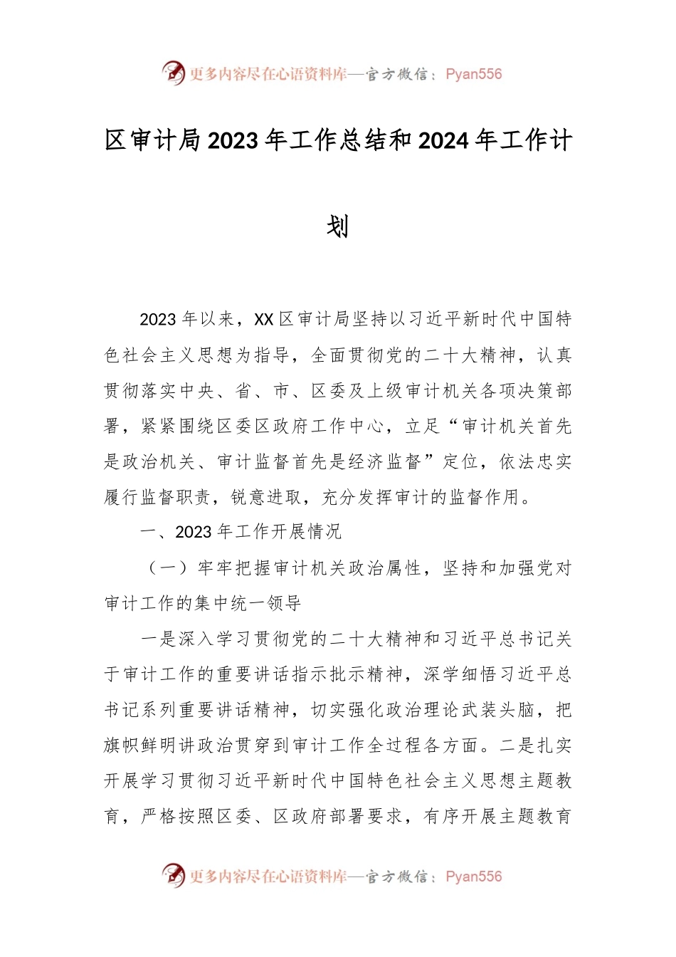 区审计局2023年工作总结和2024年工作计划.docx_第1页