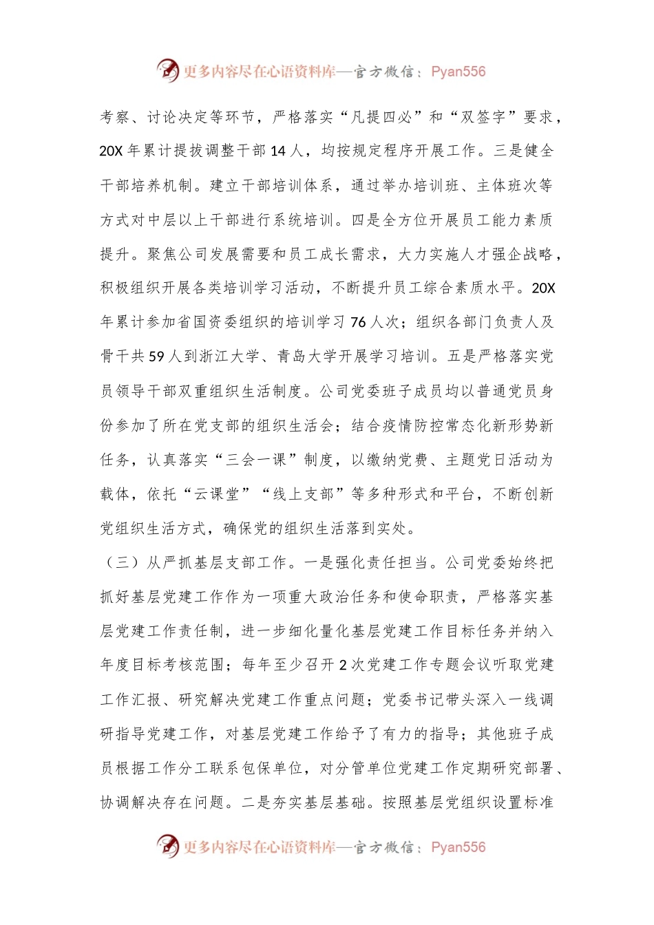 关于公司党委落实全面从严治党主体责任工作情况的报告.docx_第2页