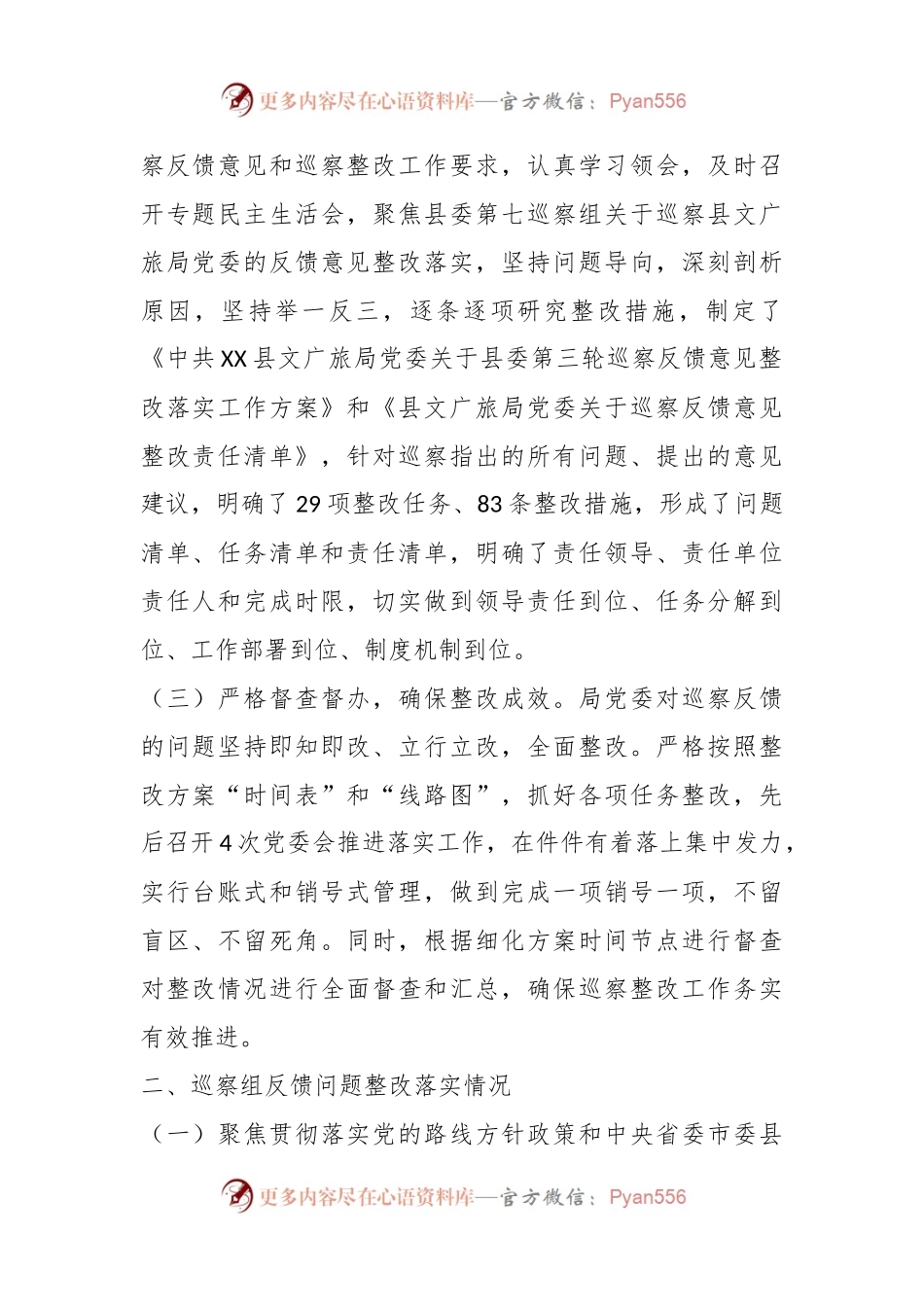 关于县文化广播电视和旅游局关于集中整改进展情况的报告.docx_第2页