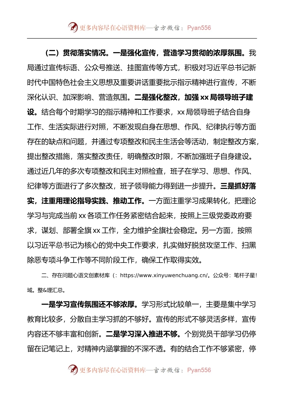 关于贯彻落实重要讲话重要批示指示精神的自查报告工作经验材料3篇.docx_第2页