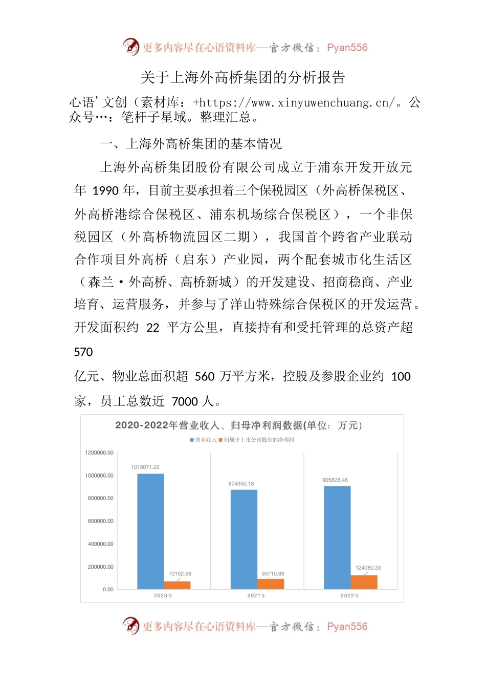 关于上海外高桥集团的分析报告.docx_第1页