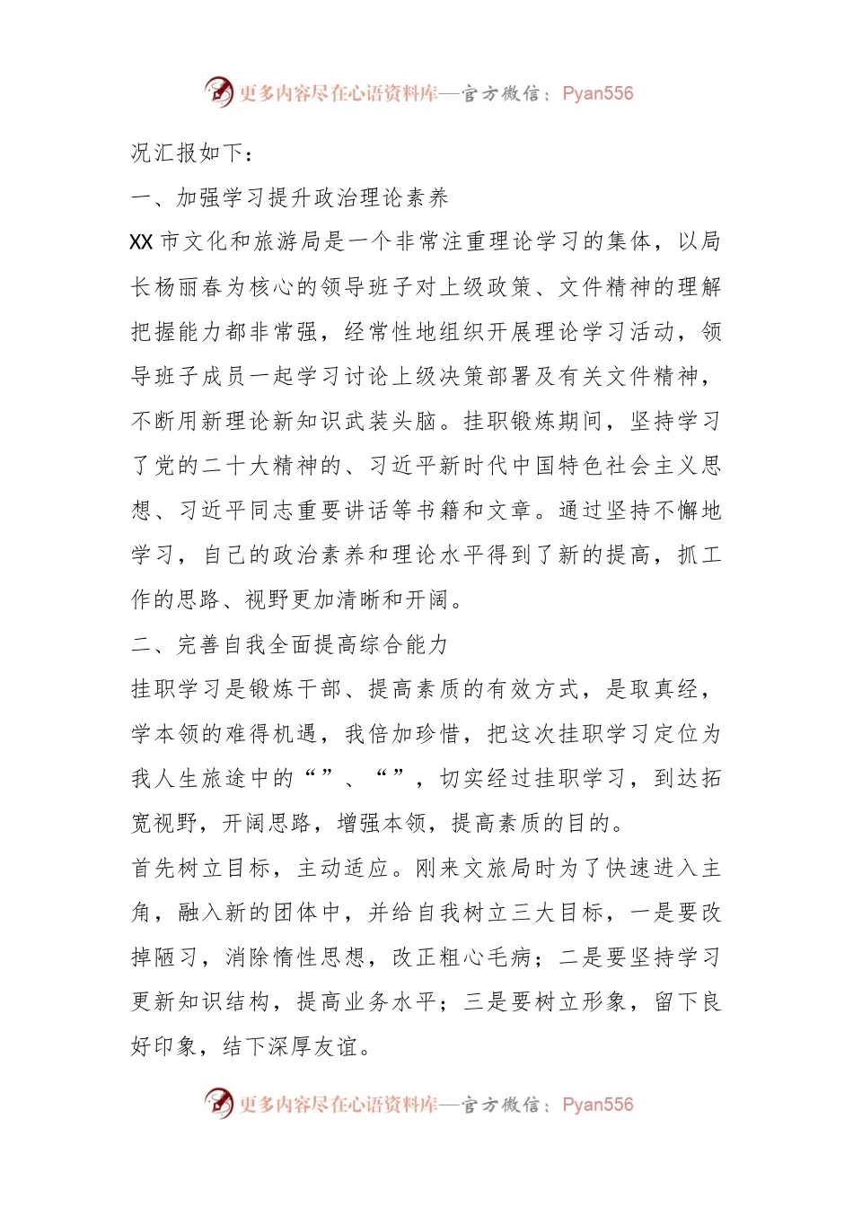 关于全市挂职干部的工作汇报材料.docx_第2页