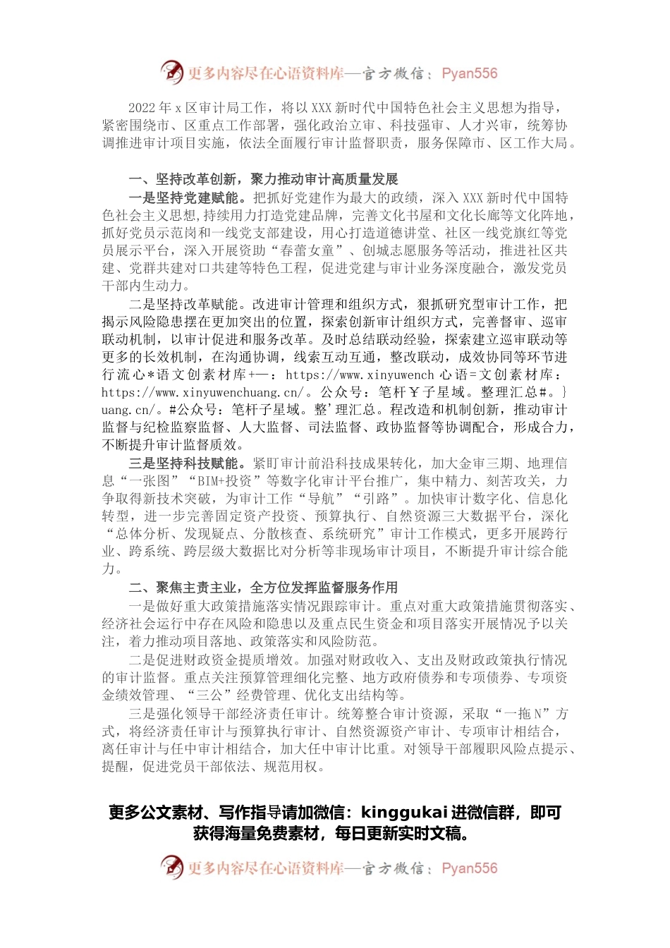 区审计局2022年工作计划.docx_第1页