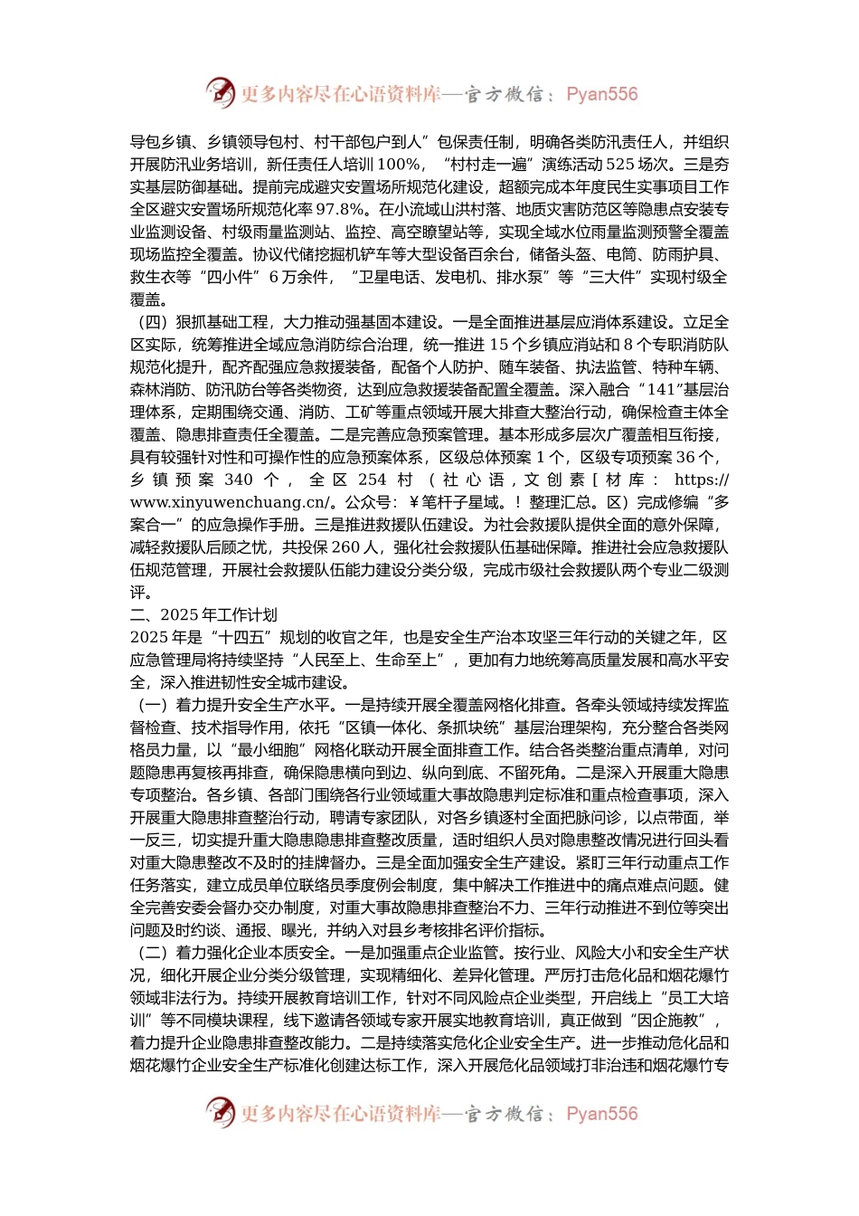区应急管理局2024年工作总结及2025年工作计划.docx_第2页