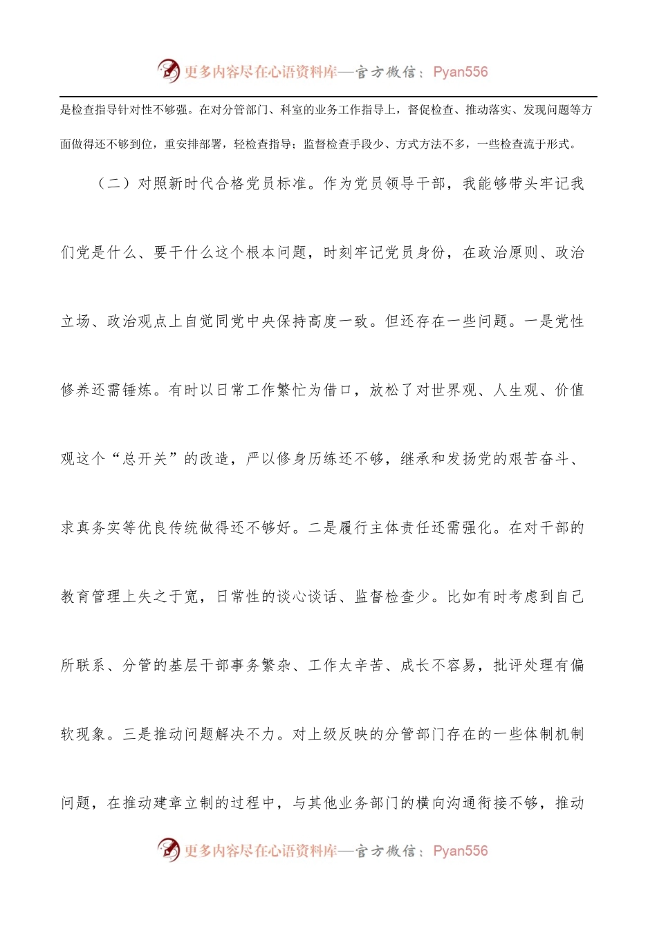 副局长2022年度组织生活会对照发言提纲.docx_第2页