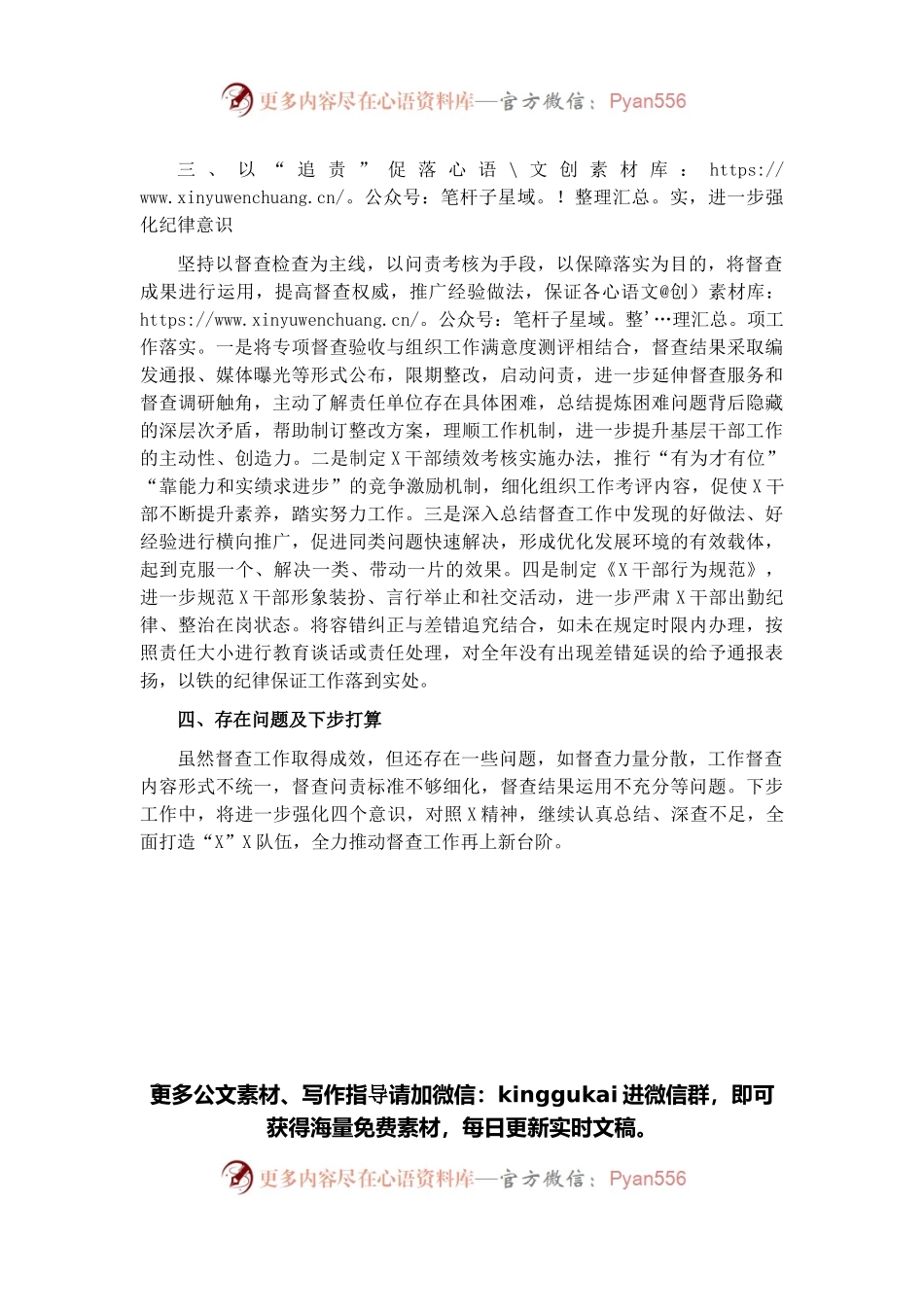 关于督查工作有关情况的报告.docx_第2页