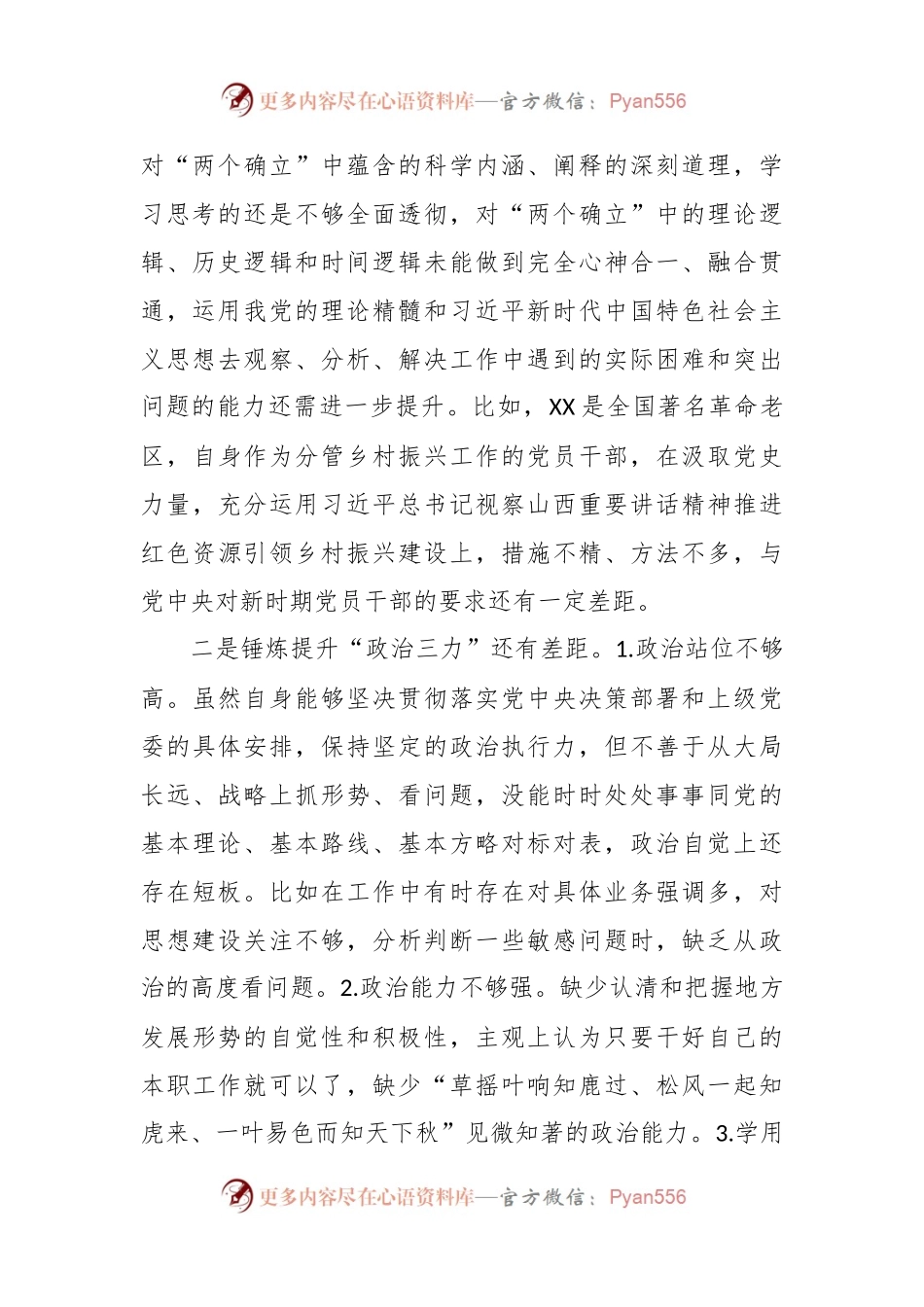 副市长民主生活会个人对照检查材料.docx_第2页