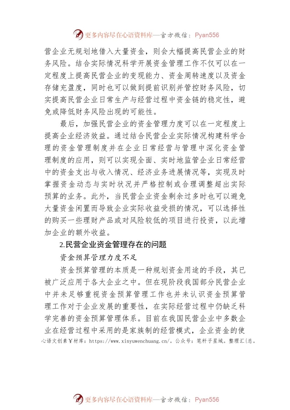 关于民营企业资金管理存在的问题及对策探析.docx_第2页