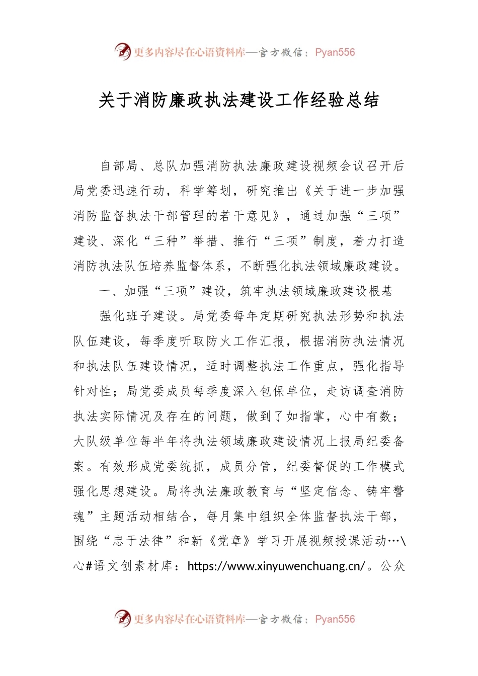 关于消防廉政执法建设工作经验总结.docx_第1页