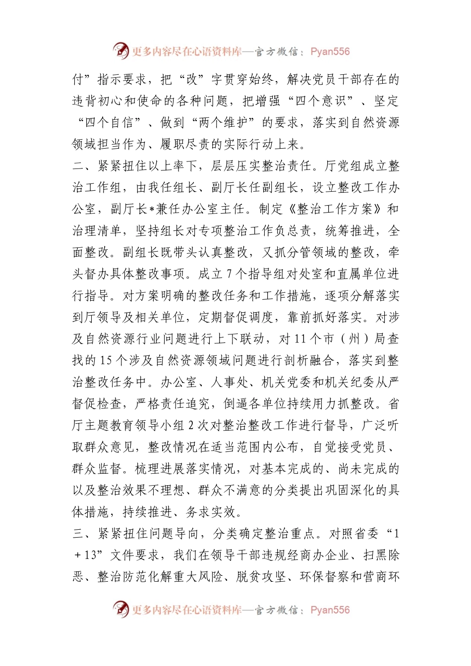 厅党组关于2024年主题教育整治整改情况的汇报提纲.docx_第2页