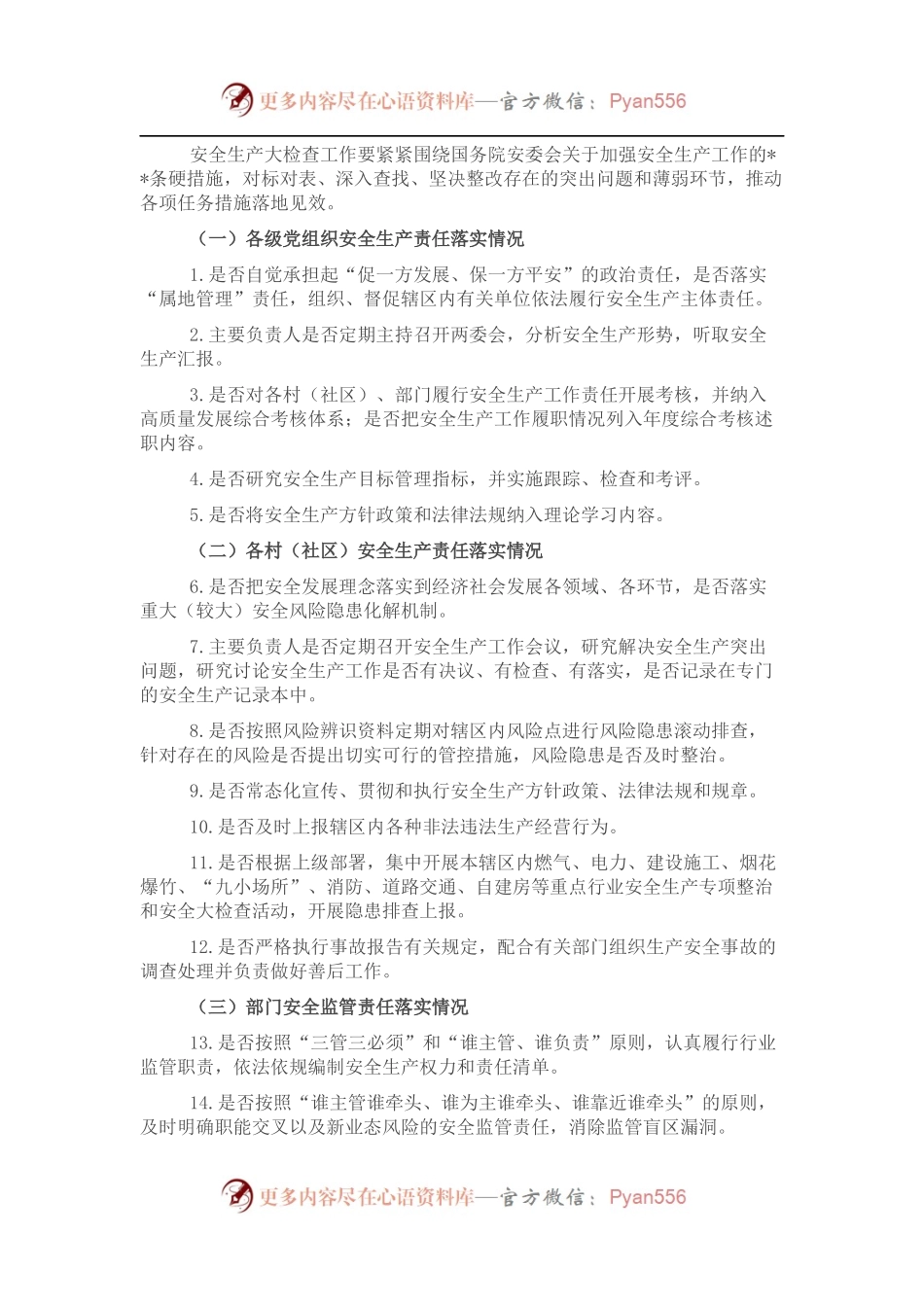 关于贯彻落实十五条硬措施细化安全生产大检查工作通知.docx_第2页