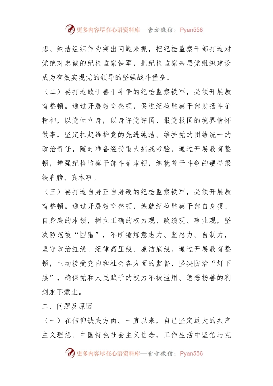 关于纪委书记纪检监察干部队伍教育整顿个人党性分析报告.docx_第2页