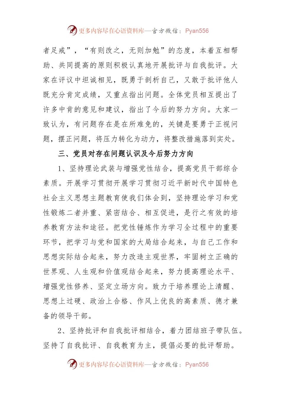 关于开展学习贯彻习近平新时代中国特色社会主义思想主题教育专题组织生活会的报告.docx_第2页