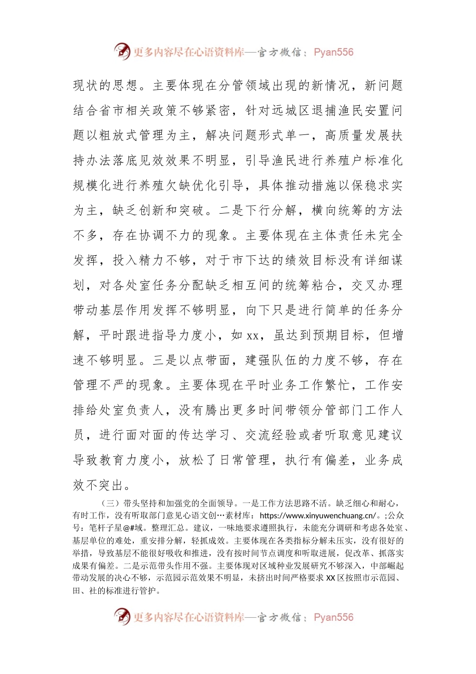 农业农村局副局长2022年度民主生活会个人对照发言材料.docx_第2页