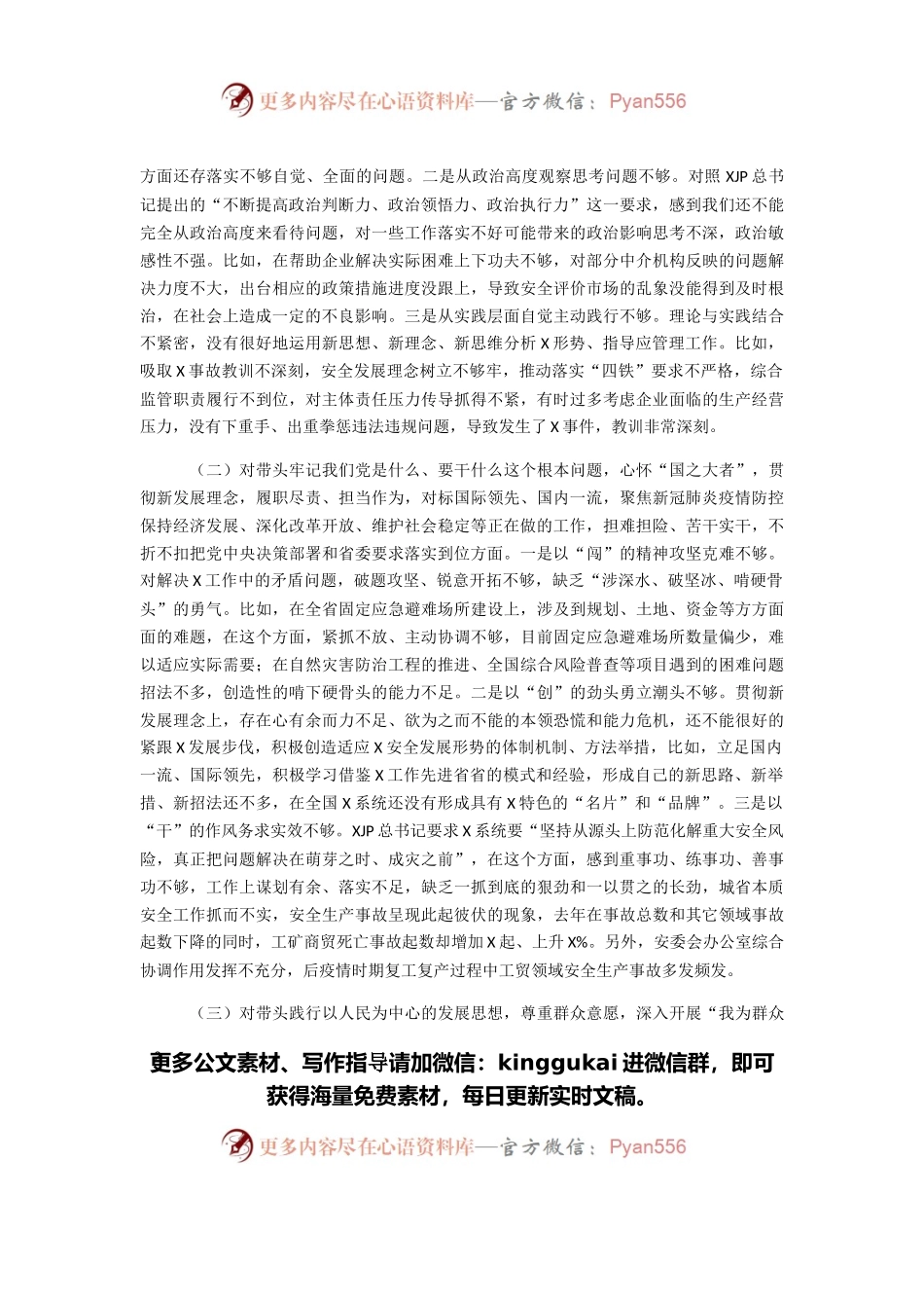 厅党委班子2021年党史学习教育专题民主生活会对照检查材料.docx_第2页