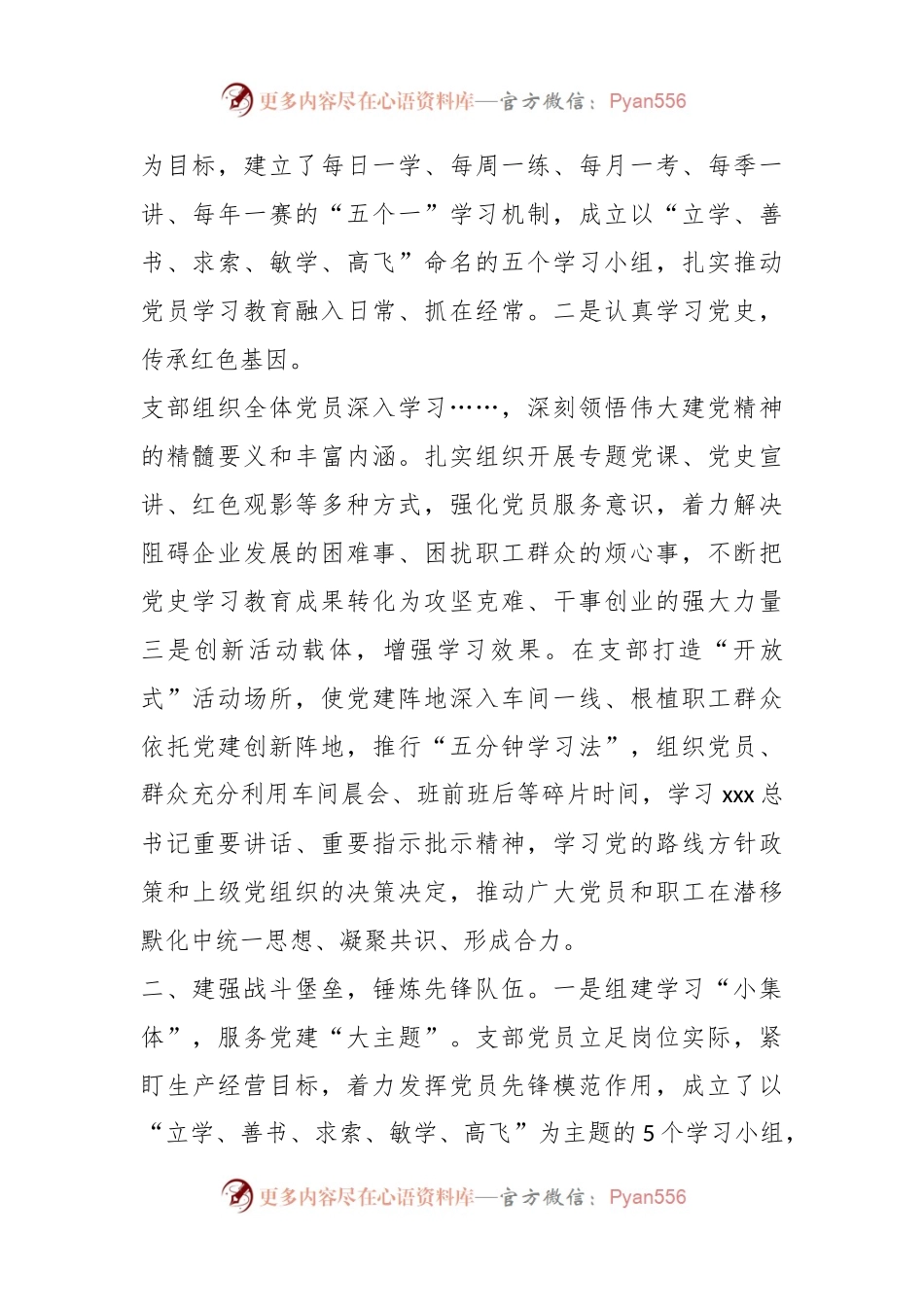 关于党支部党建工作事迹材料.docx_第2页