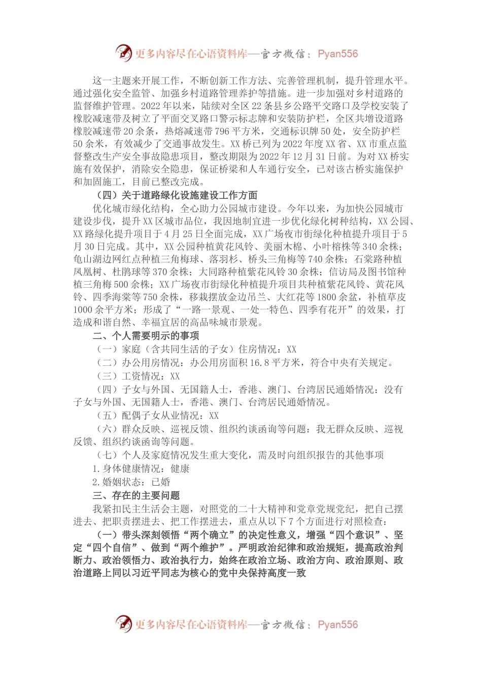 分管市政市容、生态环境副区长2022年度民主生活会发言提纲.docx_第2页