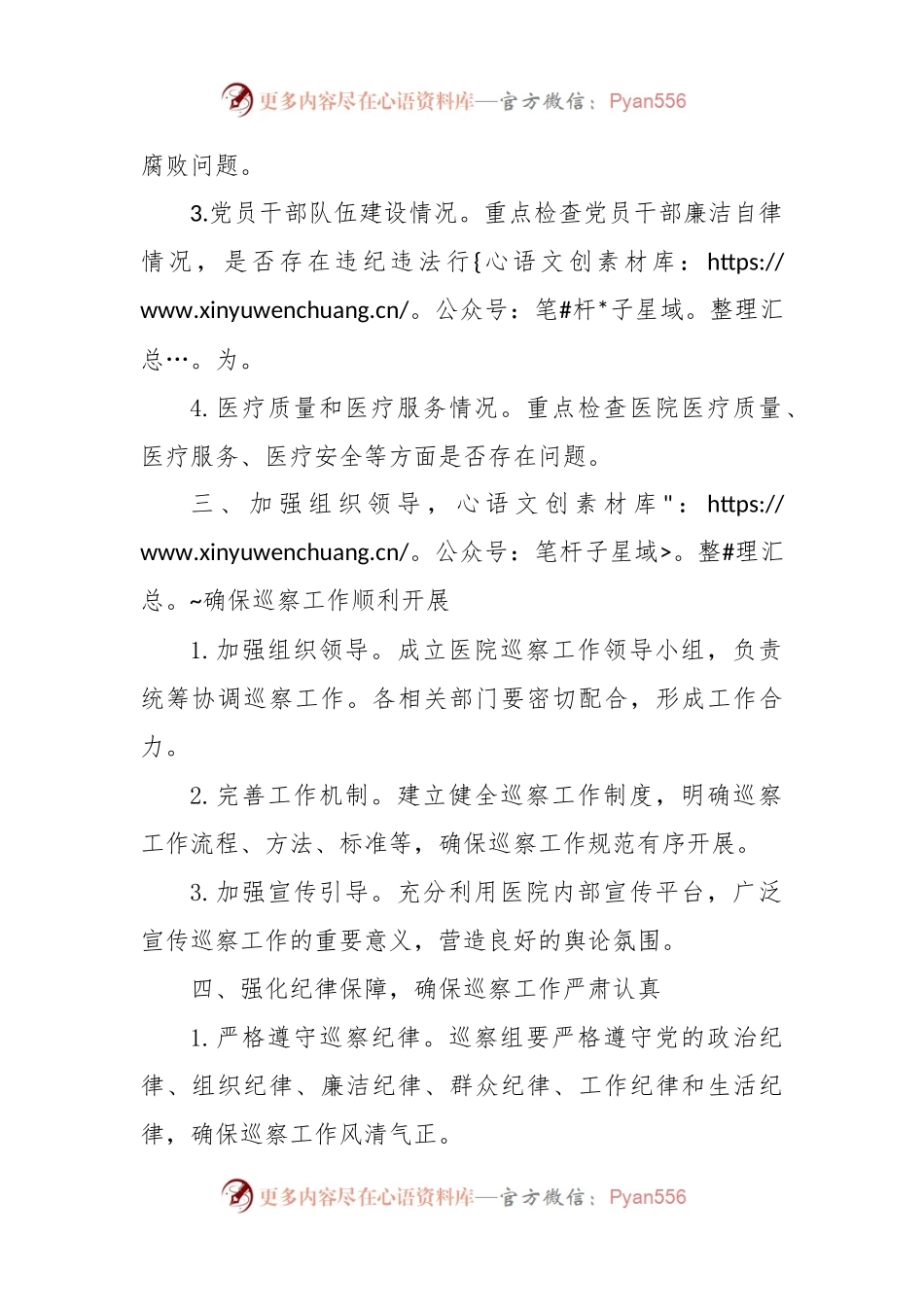 医院巡察领导发言稿.docx_第2页