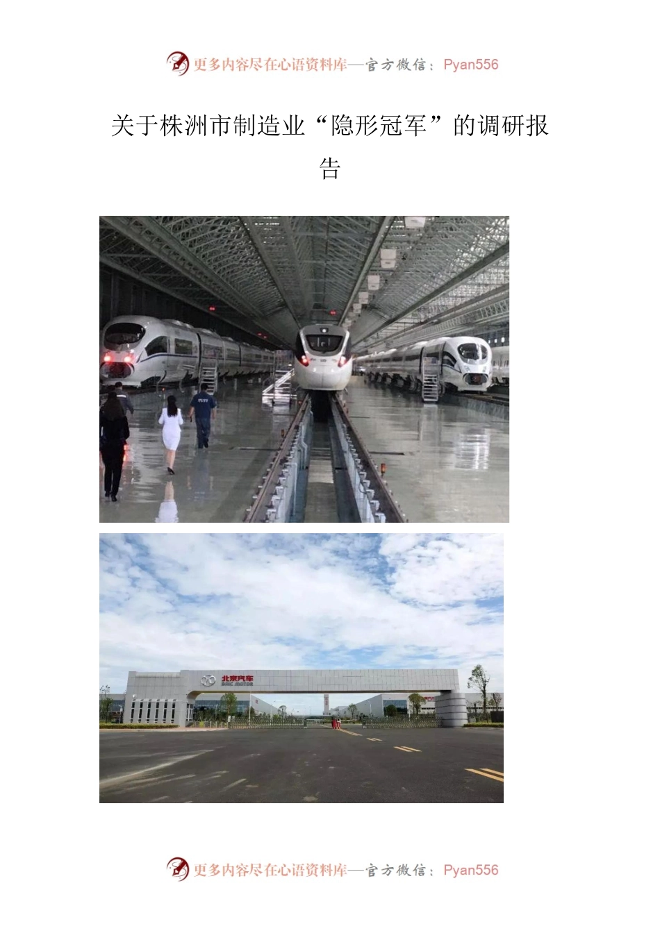 关于株洲市制造业“隐形冠军”的调研报告.docx_第1页