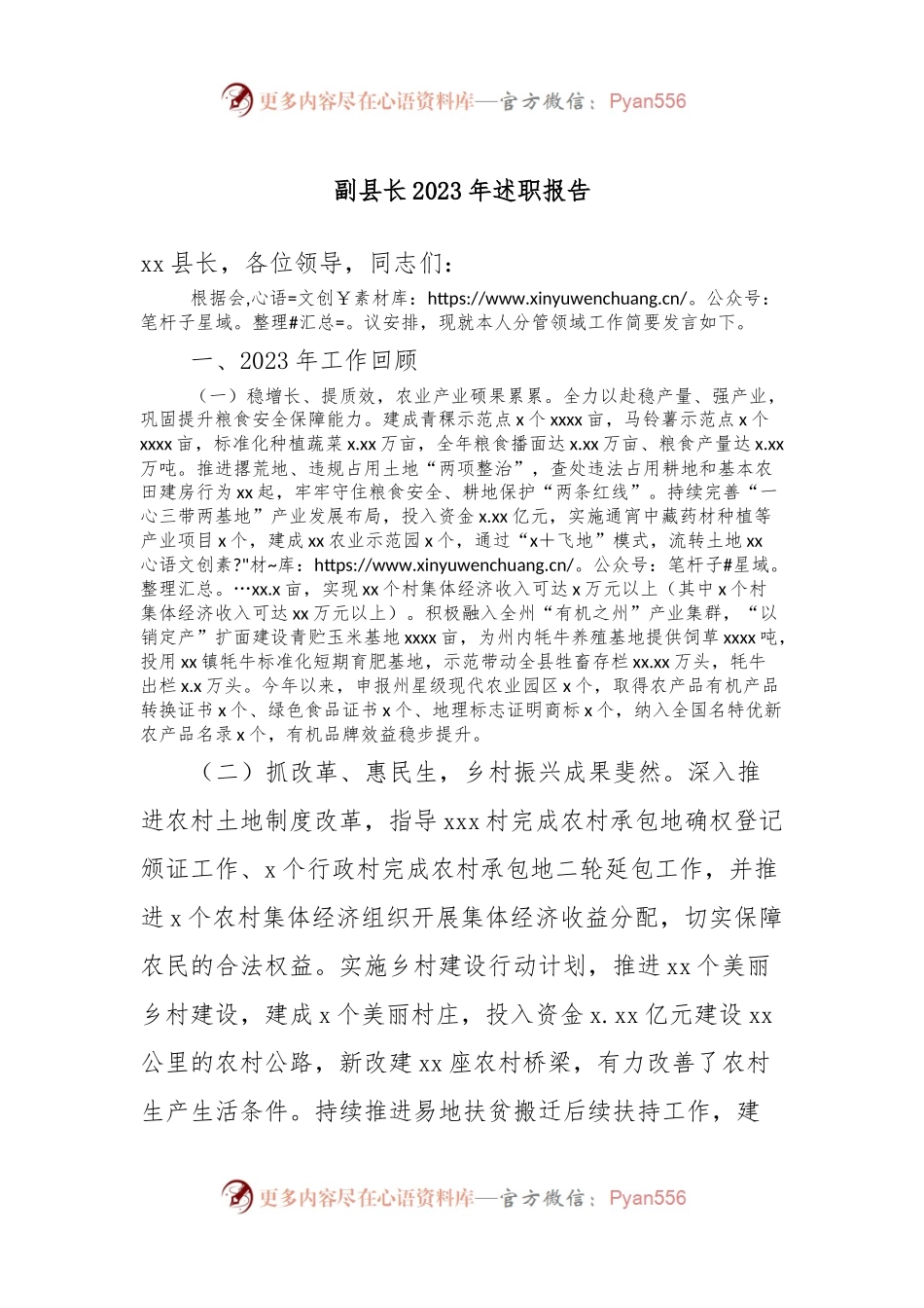 副县长2023年述职报告.docx_第1页