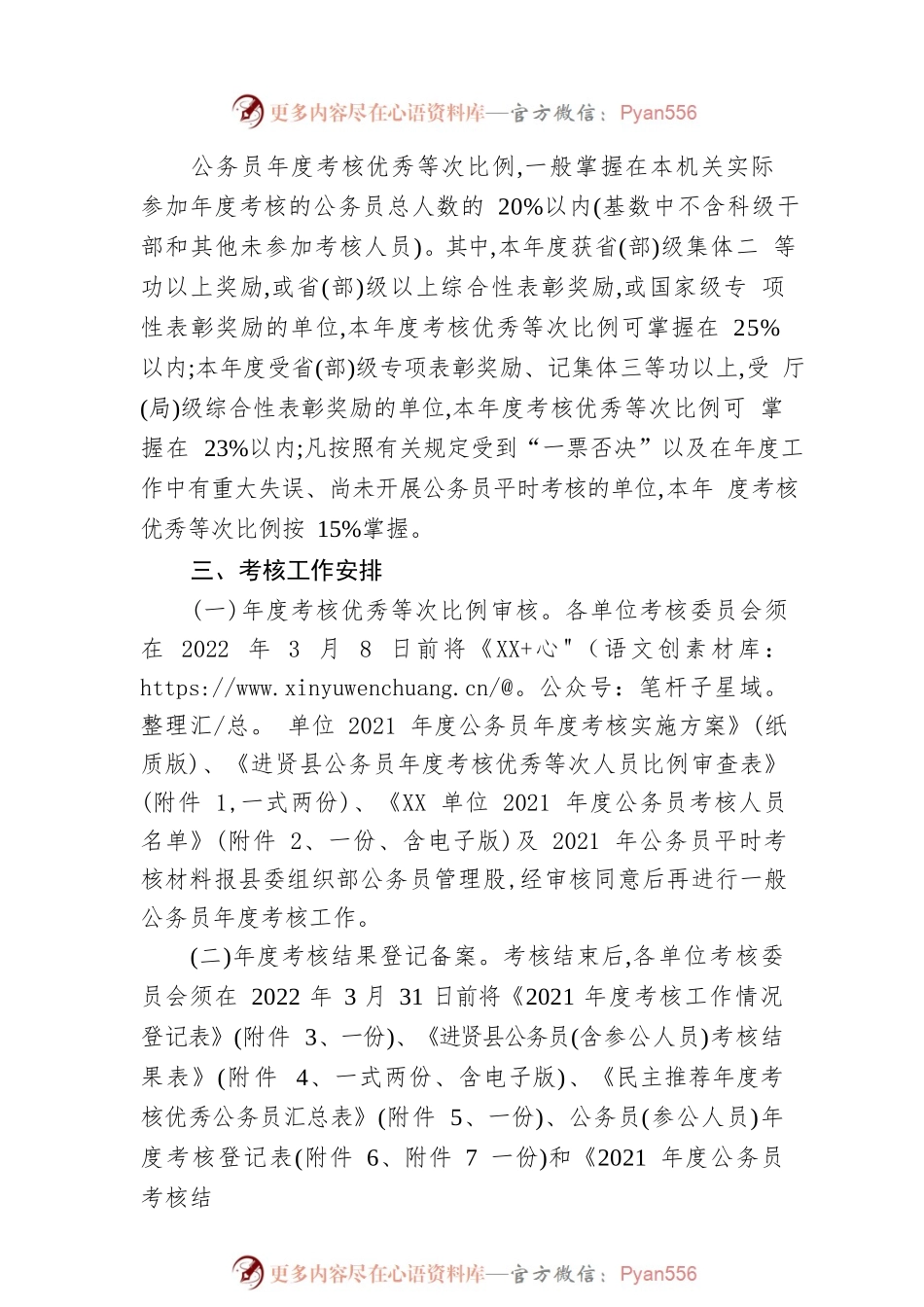 关于开展2021年度一般公务员（含参公人员）年度考核工作的通知.docx_第2页