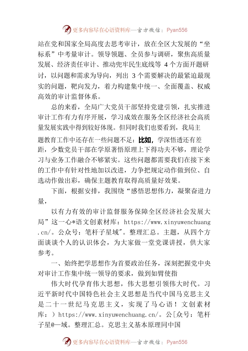 区县审计局主题教育党课讲稿.docx_第2页