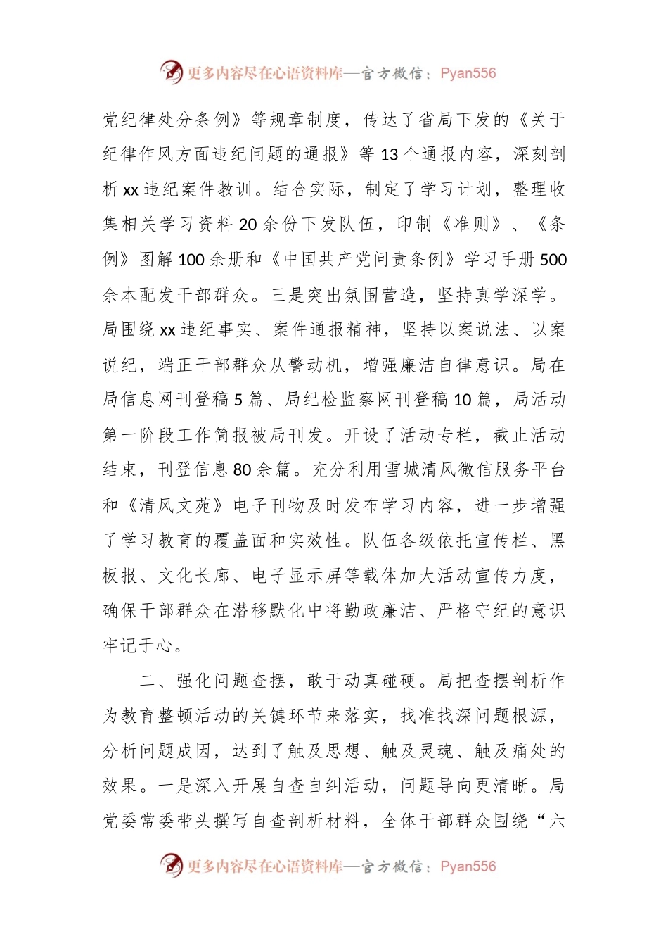 关于某局正风肃纪专项教育整顿活动总结.docx_第2页