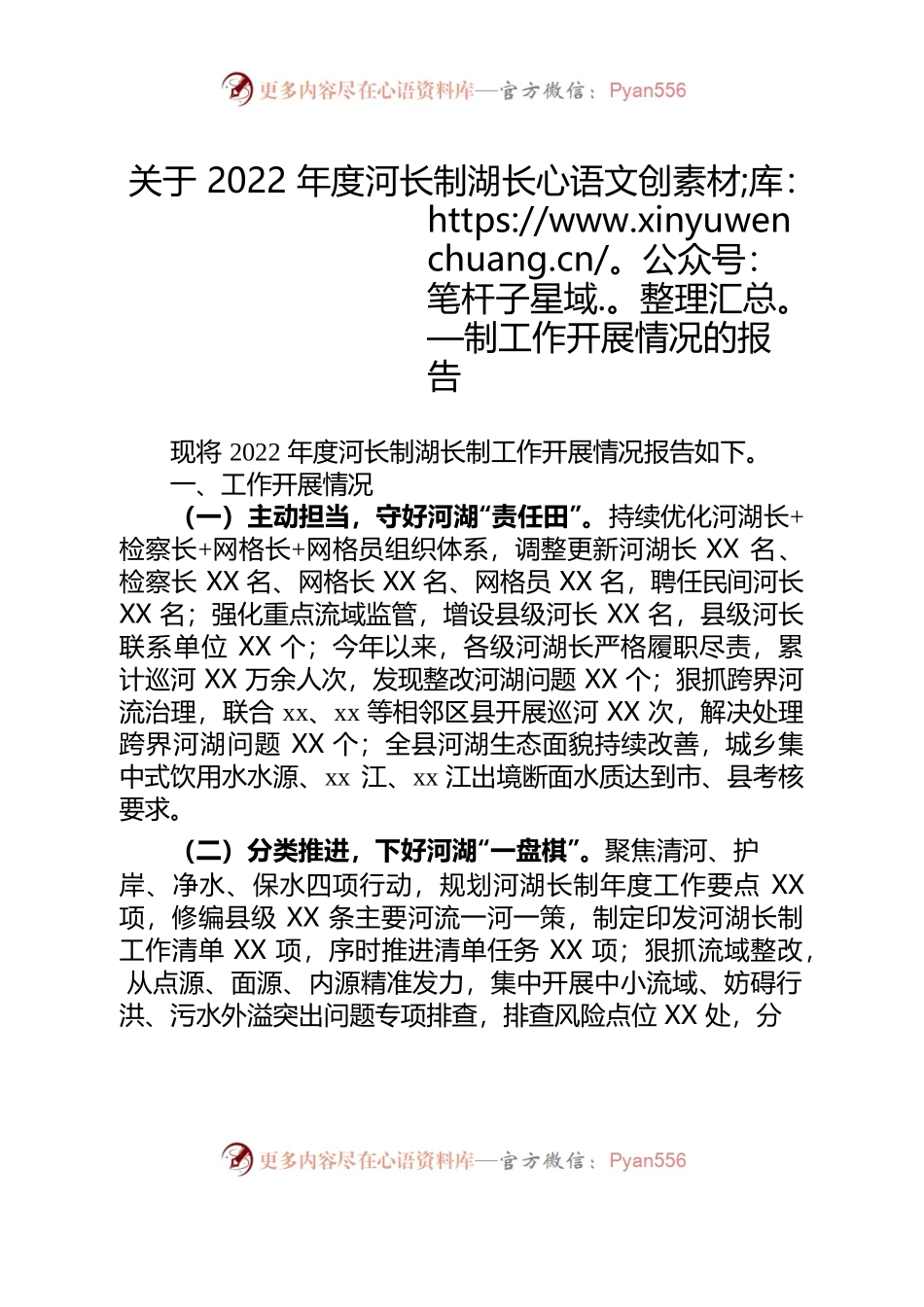关于河长制湖长制工作开展情况的报告.docx_第1页