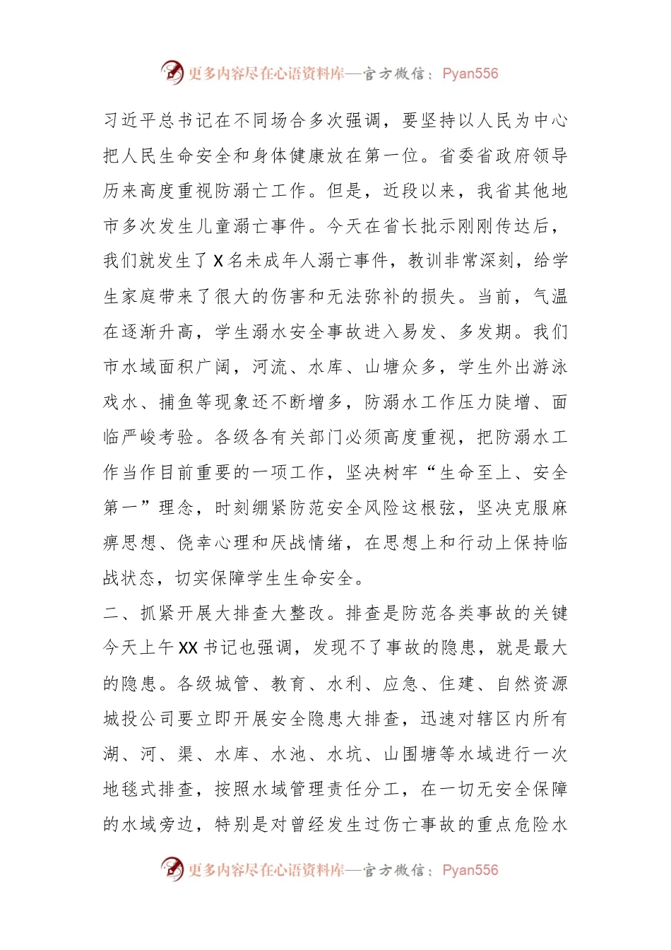关于全市防溺水工作电视电话会议上的讲话.docx_第2页