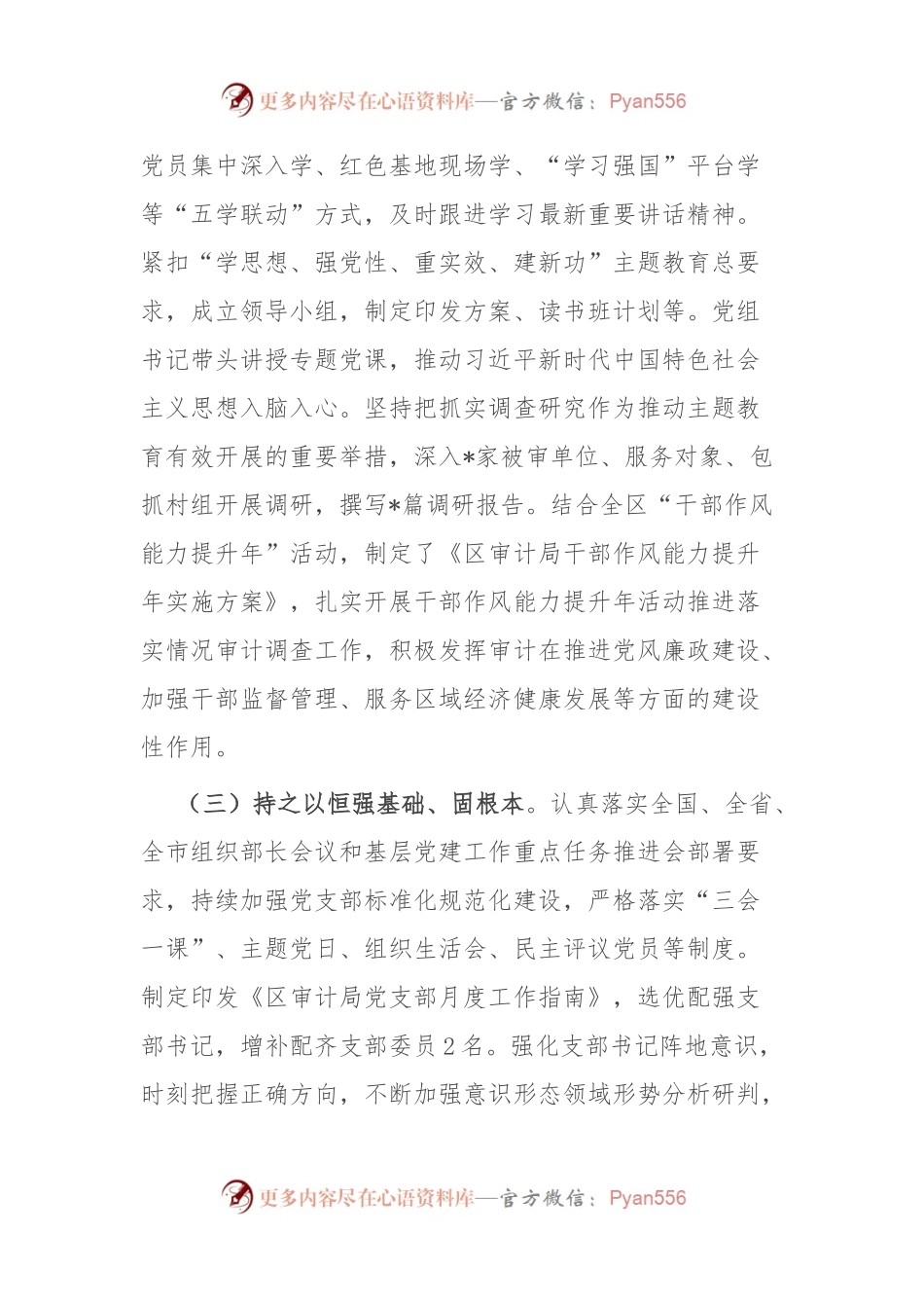 区县审计局2023年党建工作总结报告.docx_第2页